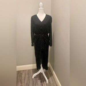 WHBM High-Low Clip-Dot Dress, Size 8